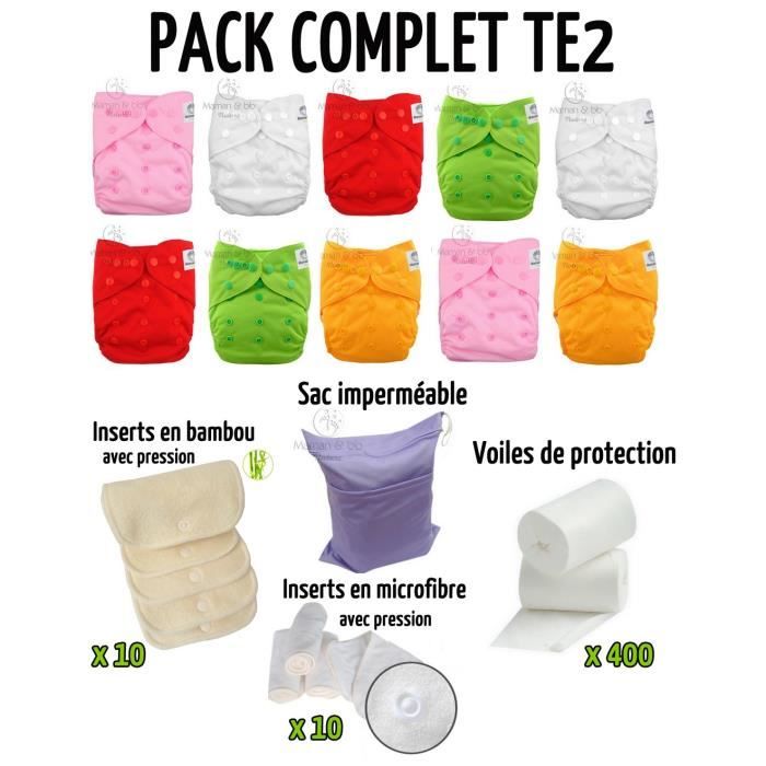 Pack Complet Lot De 10 Couches Lavables Te2 Inserts Voiles Sac Impermeable Tons Roses Achat Vente Couche Lavable 2009468353329 Soldes Sur Cdiscount Des Le 20 Janvier Cdiscount