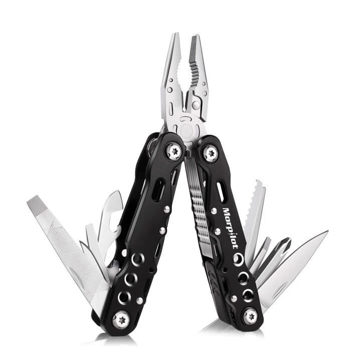 Jeu d'outils multifonctions - 2 pièces - Couteau de poche 11 en 1 et