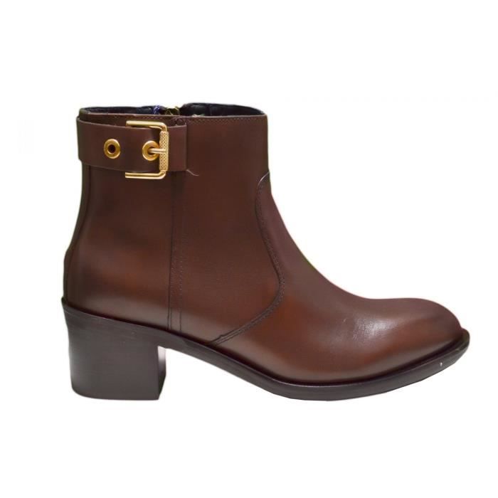 bottine marron tommy hilfiger homme