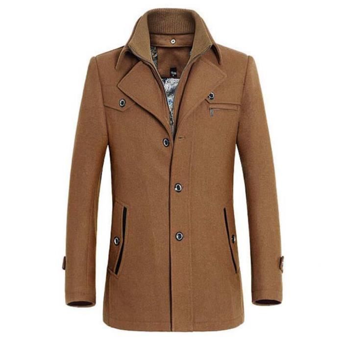 manteau marron homme hiver