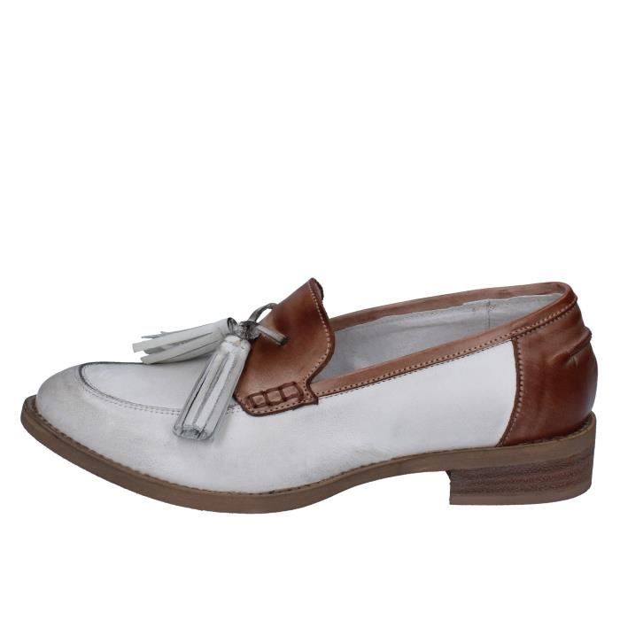 mocassin femme blanc