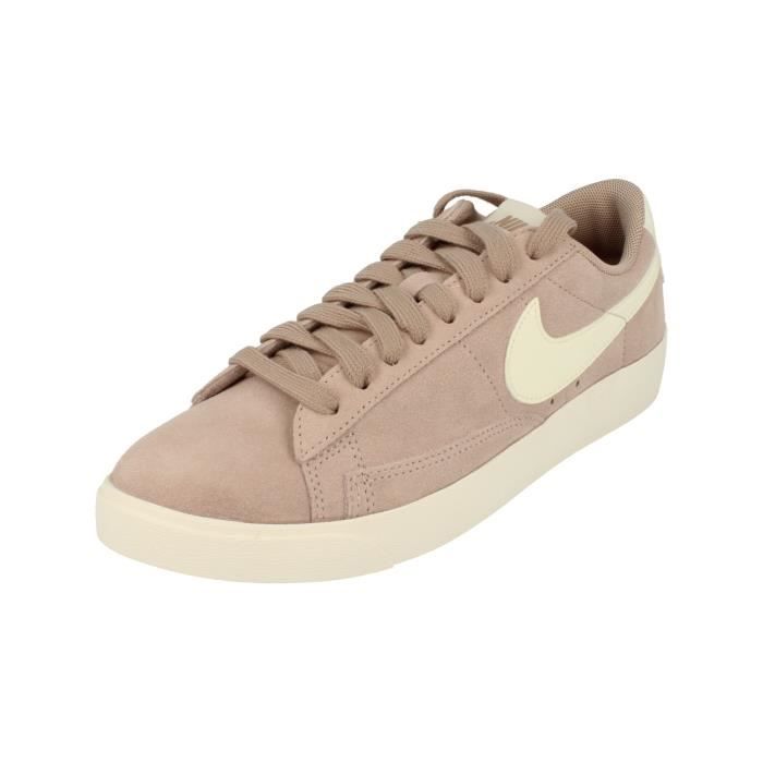 nike suede blazer trainers in khaki and white