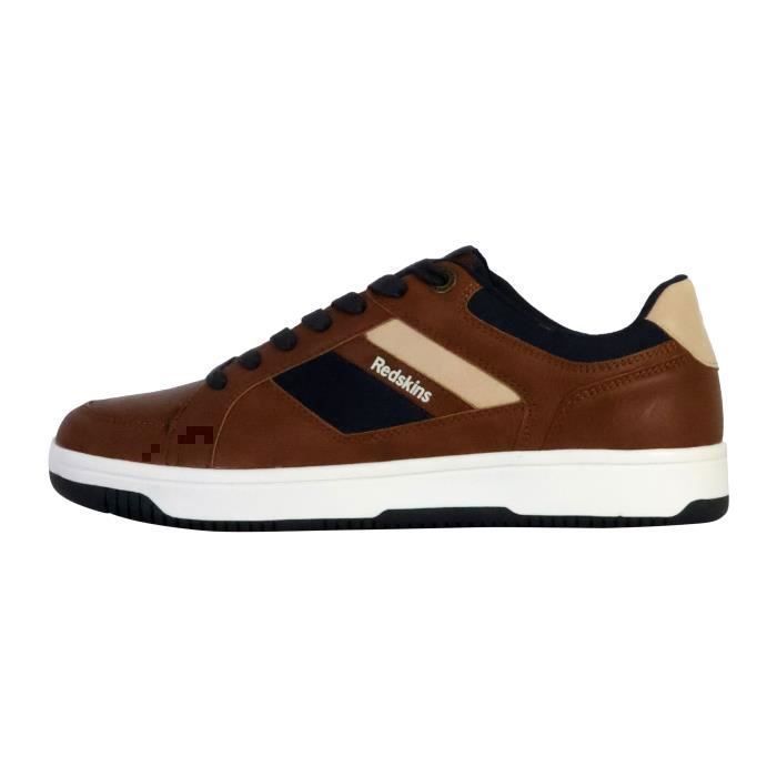 Redskins Basket à Lacets Redskins Gandhi 2 - Cognac-Marine-Beige