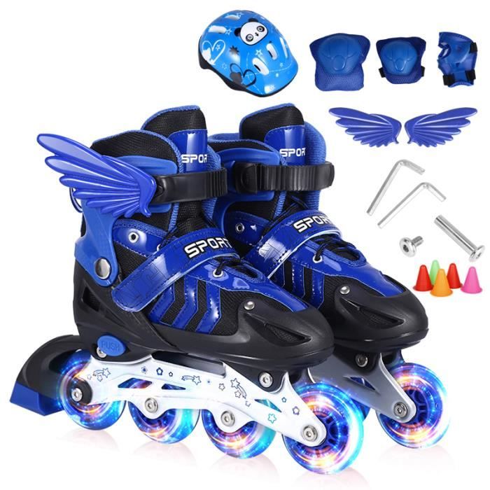 Roller Inline Rollers enfants Reglables Roller Inline bleu avec flash Ensemble de roller 8157 Achat Vente Roller Inline Rollers enfants Reglables Roller Inline bleu avec flash Ensemble de roller 8157 ...