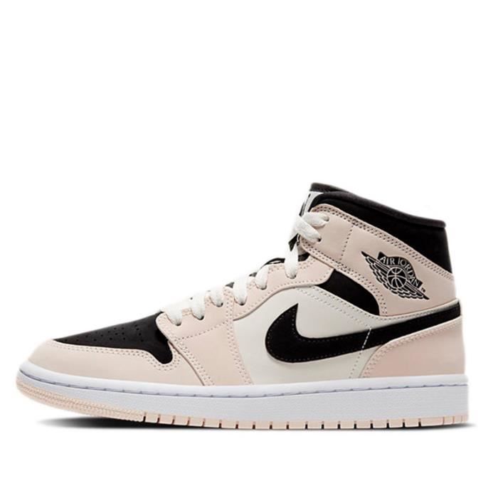 Basket Air jordan 1 Mid Barely Orange AJ1 Pour Hommes et Femmes - Rose Noir  Noir - Cdiscount Chaussures
