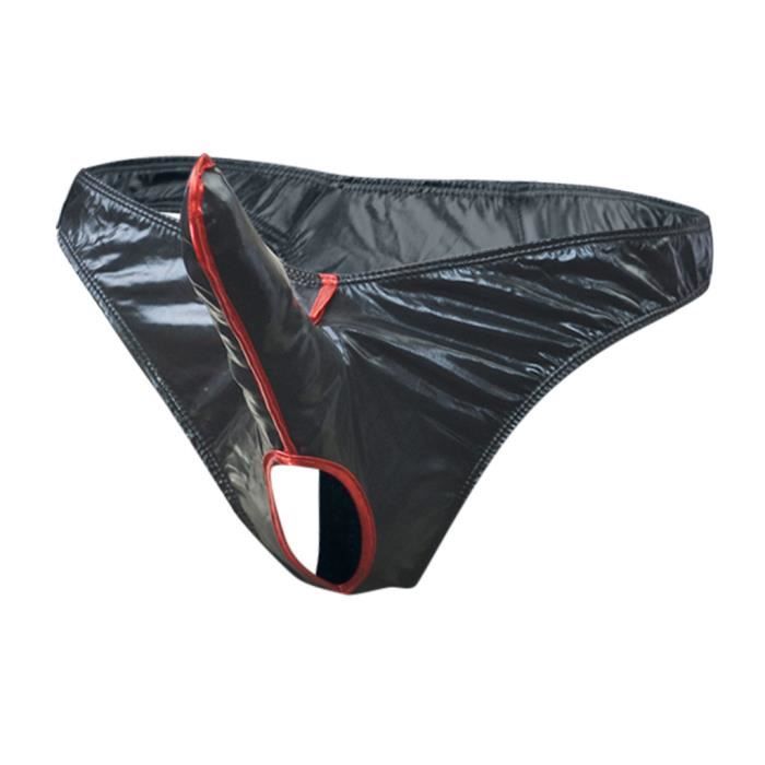 Slip Homme Sexy Casey Kevin - Cuir PU Et Mesh Respirant