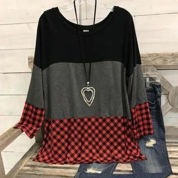 tee shirt à carreaux