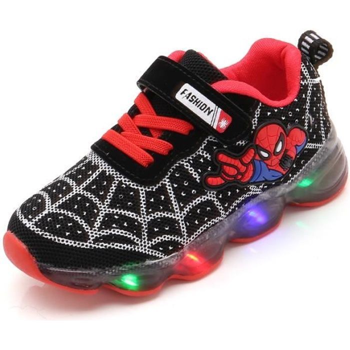 Enfants Garçons Filles Chaussures De Lumière LED Baskets Légères Respirantes Chaussures De Loisirs De Plein Air 7 Lumières USB Clignotantes Chaussures De Danse Baskets Basses