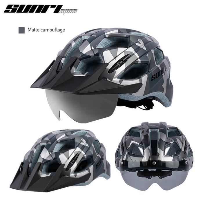 Casque Vélo LED Rechargeable USB - Visière Magnétique, Taille Ajustable 57-62 Cm, Léger 360g