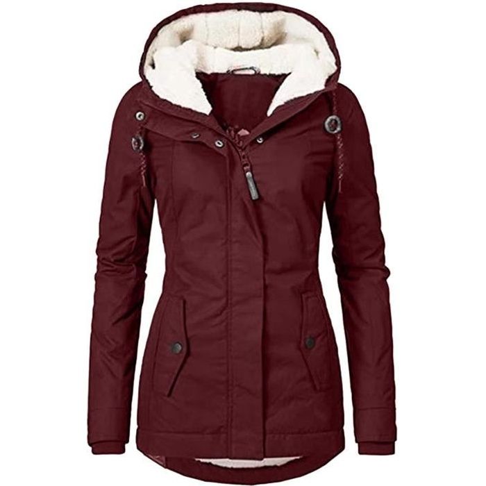 Manteau hiver femme bordeaux sales