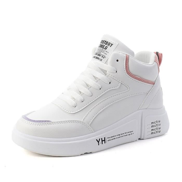 Baskets montantes pour femmes Blanc - Cdiscount Chaussures