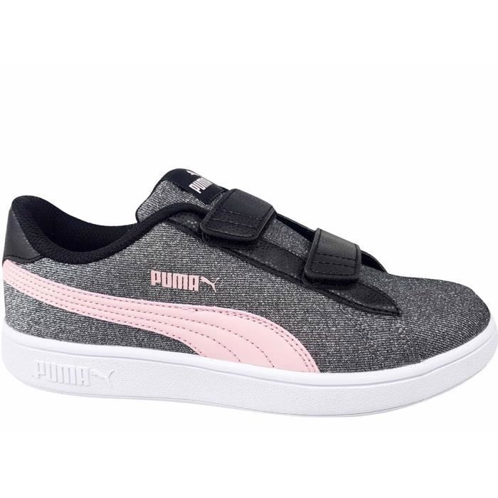Puma Chaussures PUMA Smash V2 Glitz Glam V PS Gris - Mixte/Enfant