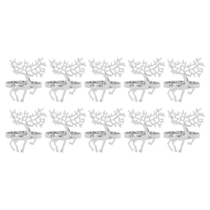 STOBAZA Rond De Serviette En Bois Cerf Élégant 30 Pièces