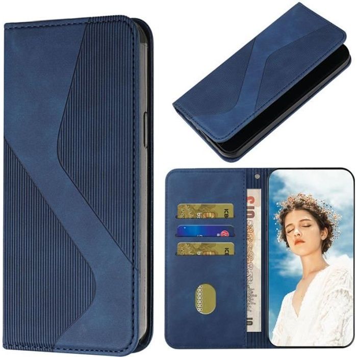 Coque Portefeuille Pour Xiaomi Redmi 15 4G/5G – Cuir PU, Fentes Cartes, RFID, étui Rabat, Noir