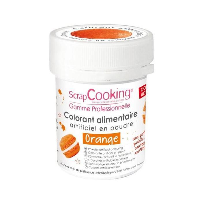 Colorant alimentaire (artificiel) - Orange - Scrapcooking