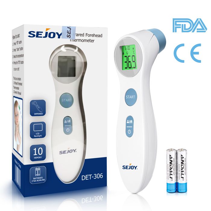 SEJOY Thermomètre Frontal Sans Contact Infrarouge, Thermometre