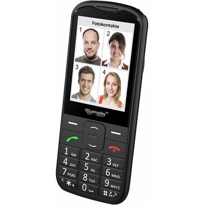 Téléphone mobile d'urgence - SIMVALLEY MOBILE - XL-950 - Grand écran LCD - Touches larges - Noir