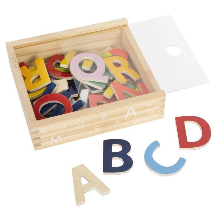 Lettres et chiffres aimantés en bois GOKI