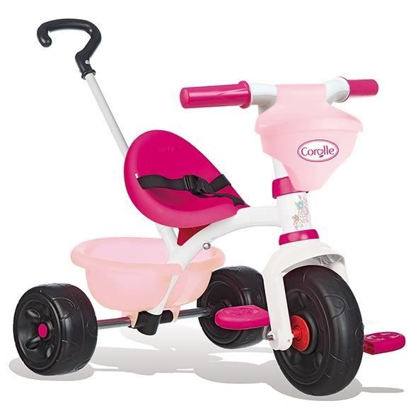 Porteur Tricycle Be Fun Metal Corolle Rose Et Blanc Smoby Cdiscount Jeux Jouets