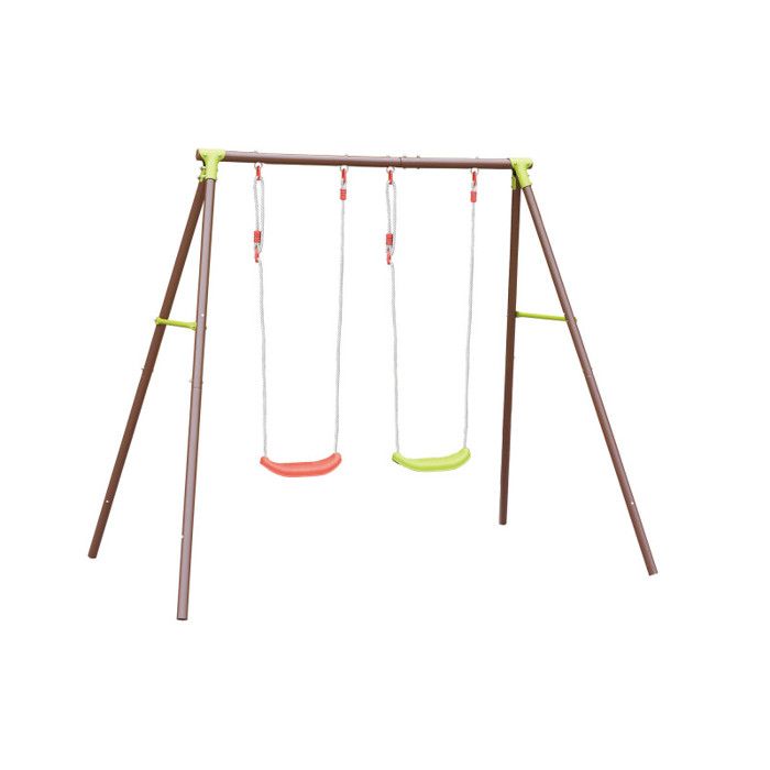 Portique en acier 2 balançoires pour enfant - Malo L.