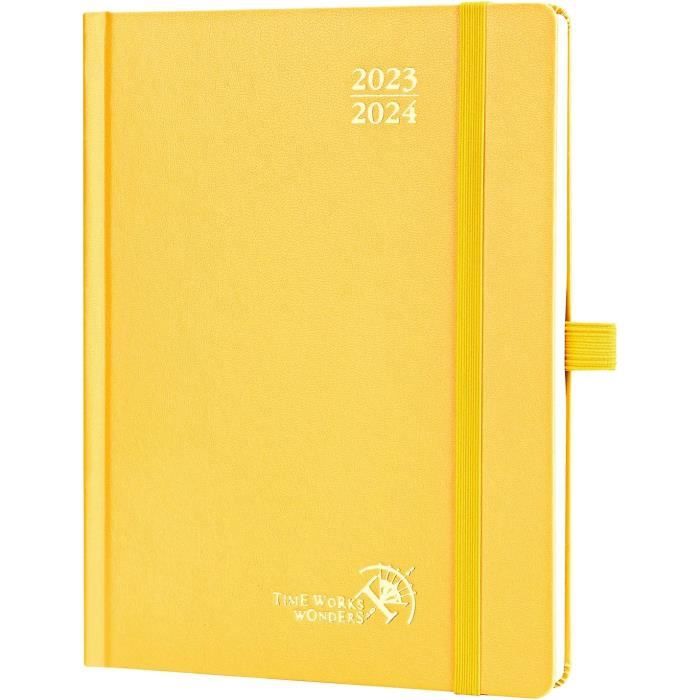 POPRUN Agenda 2023 2024 Semainier 22 x 16,5 cm Couverture Rigide