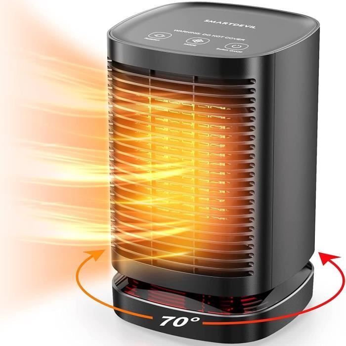 Chauffage soufflant oscillant 1500 W - mini radiateur céramique