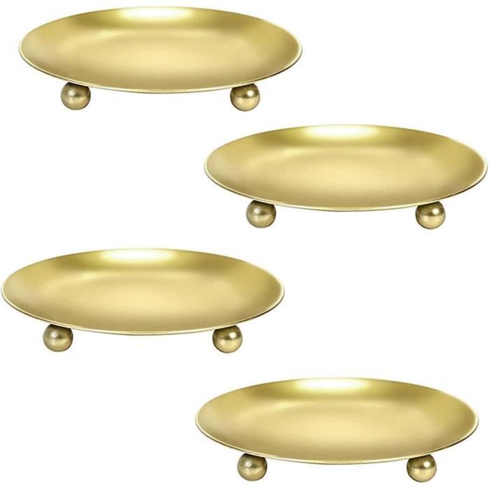 Bougeoir En Fer Noir Sur Pied – Support Plat Pour Piliers – Décoration Intérieure