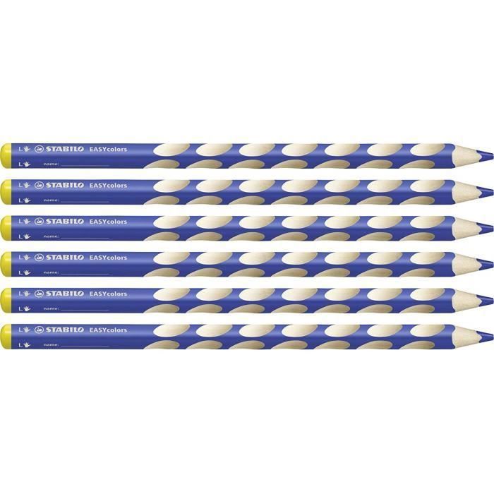 Crayon de couleur STABILO EASYcolors 1 crayon ergonomique droitier bleu foncé