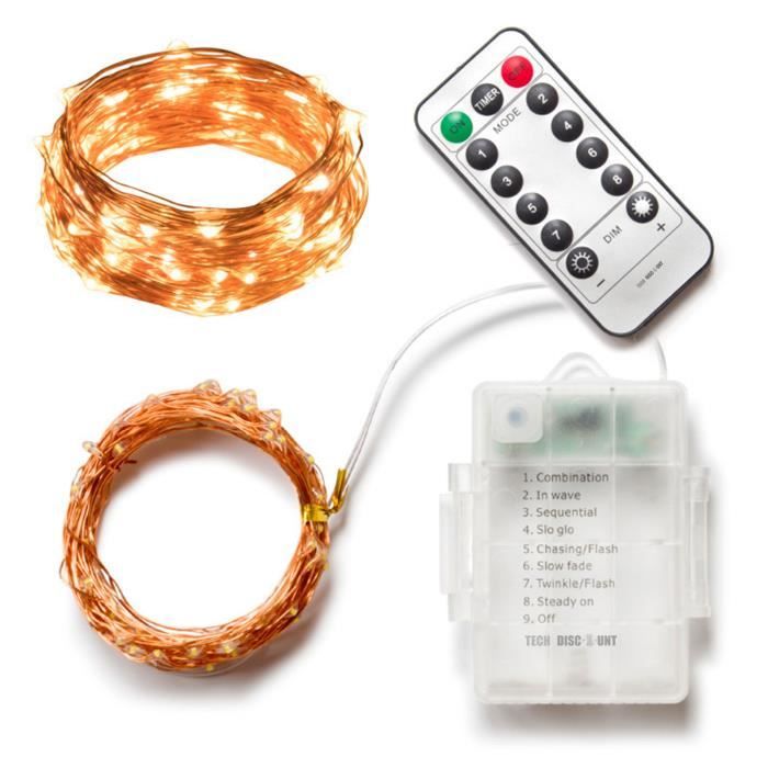 Guirlande LED BLANCHE étanche 10M