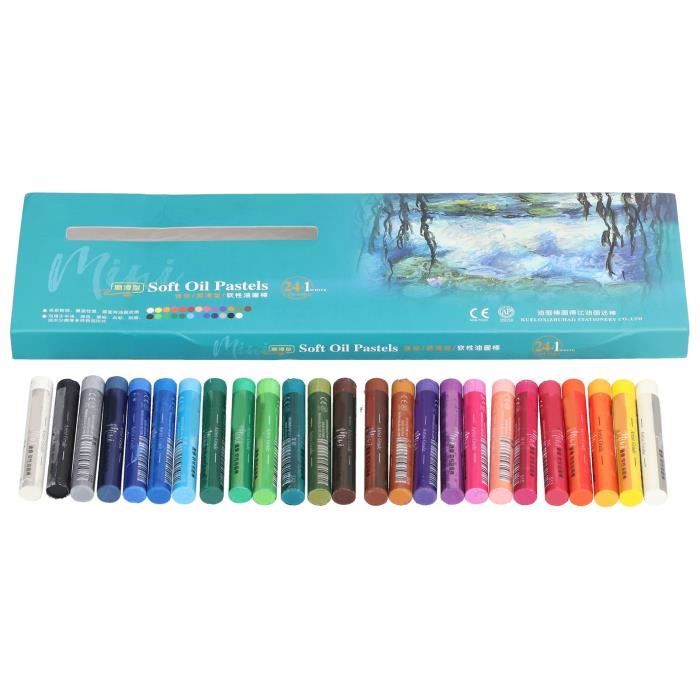TMISHION Pastels doux Pastels à l'huile douce 24 couleurs Mini dessin