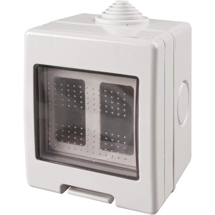 Bo?�te de rangement murale 2 trous + support-adaptateur TRAHOO - Poly Pool PP0160X 