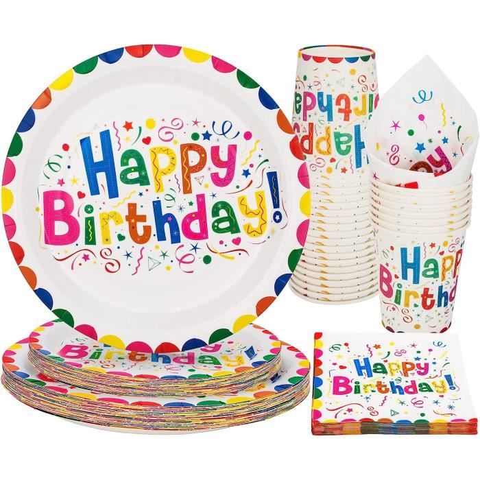 Ensemble De Vaisselle Jetable 44 Pièces En 1 - Assiettes En Carton - Thème Abeille - Gobelets En Carton - Fournitures De Fête