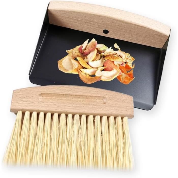 Pelle Et Balayette De Table Grappes – Argenté – Métal – Vintage – Bon état