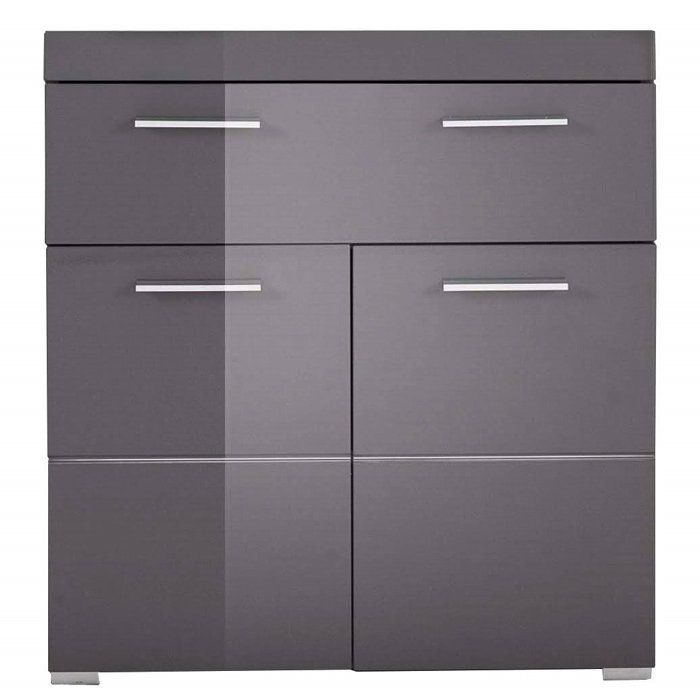 AMANDA - Meuble bas mélaminé gris. L - H - P : 73 - 79 - 31 cm AMANDA - Meuble bas mélaminé gris. L - H - P : 73 - 79 - 31 cm