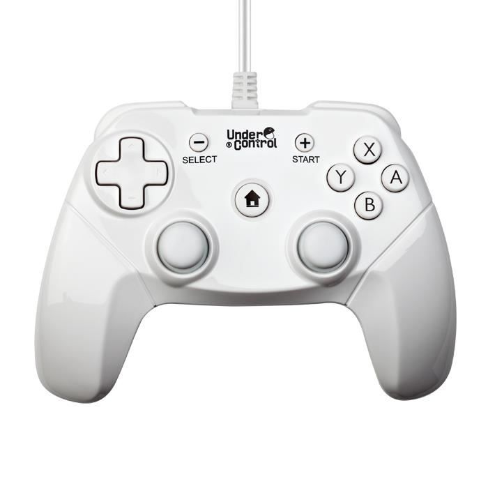 Manette expert filaire Wii / Wii U Blanc 2M Under Control