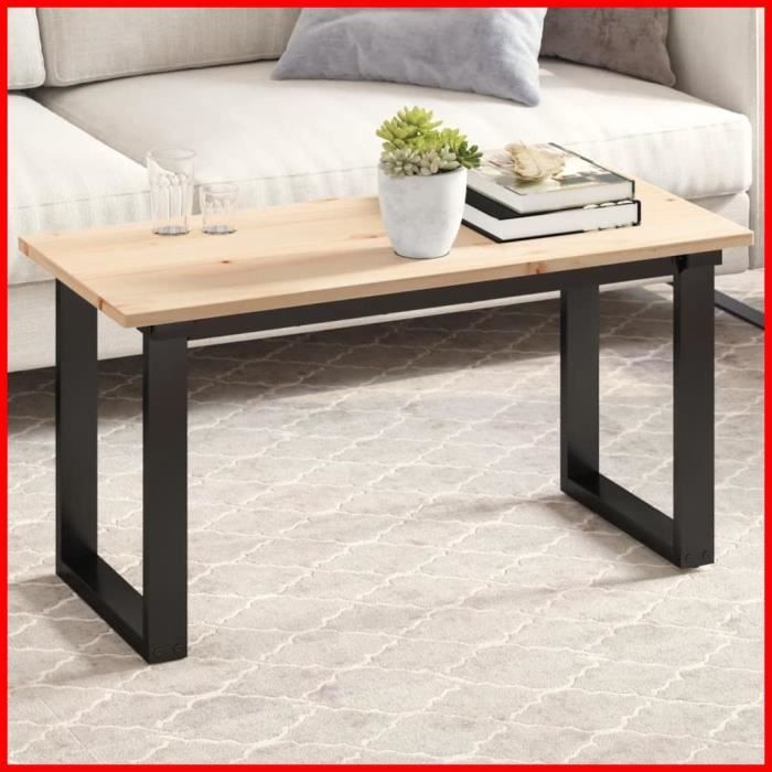 DXBK Dessus de table 90x40x17 cm rectangulaire bois de pin massif 847415