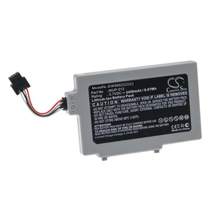 vhbw Batterie compatible avec Nintendo WUP 010 manette de jeu Gamepad 2450mAh 3 7V Li ion