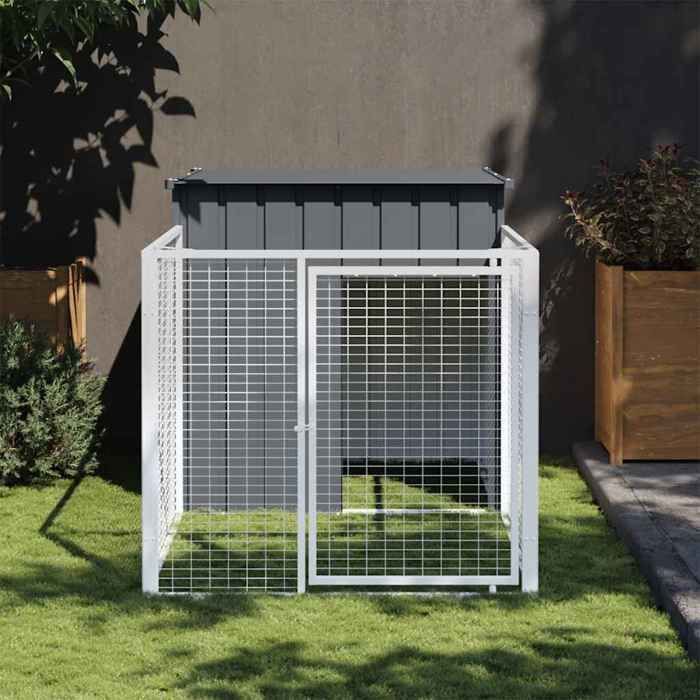 vidaXL Niche chien avec cour 110x201x110 cm