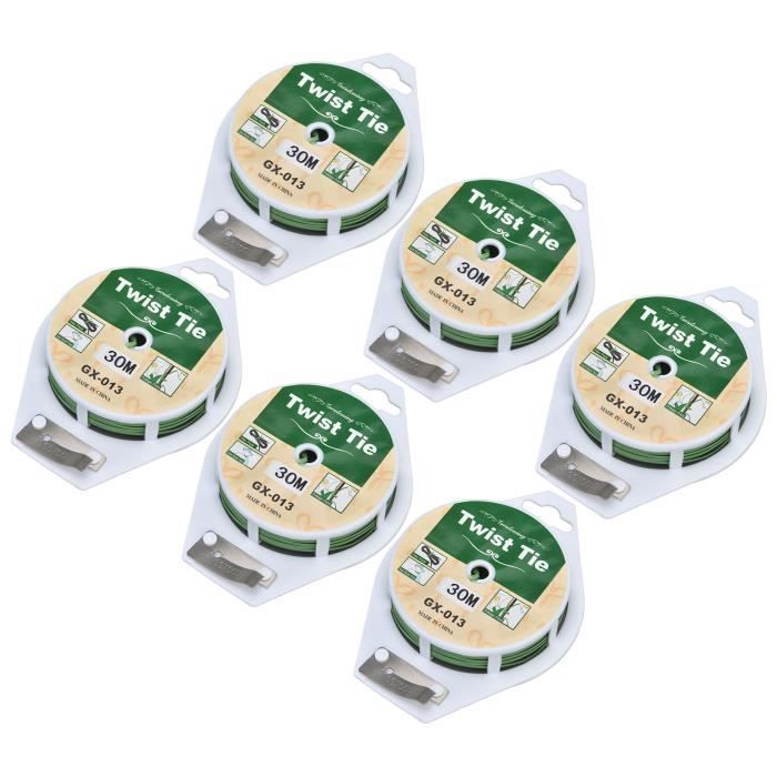 Fil De Jardin Noir 3,5mm X 20m - Armé Métal/plastique - Pour Tuteurer, Attacher, Organiser