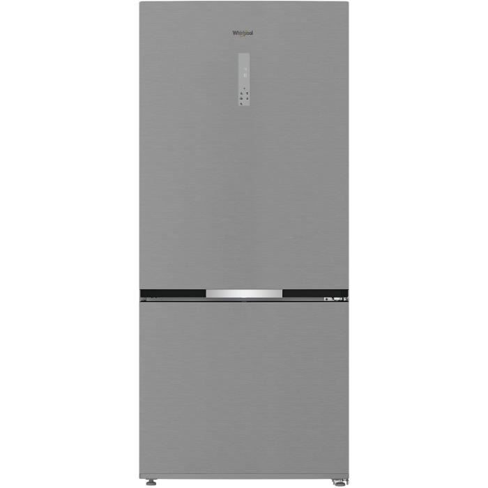 Réfrigérateur combiné - WHIRLPOOL - WHK26614X6E - 2 portes - 615 L - Classe C - 832 x 762 x 193 cm - Inox