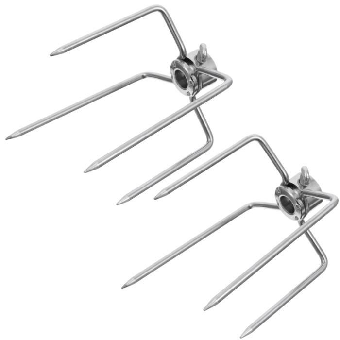 Fourchettes à Viande Rachlicy Pour Rôtissoire Et Friteuse à Air - 34cm Acier Inoxydable - Parfait Pour Poulet, Grill, Barbecue