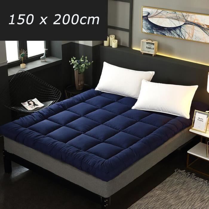 Japonais Pliant Matelas Futon Pliable, Matelas Pliable Portatif De Futon Matelas Double, Bleu