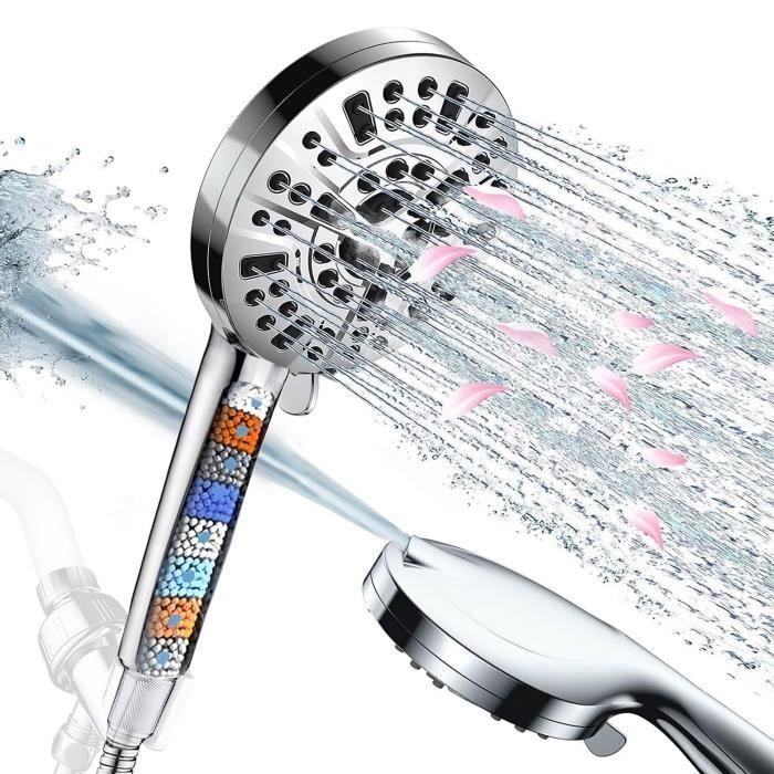 TENDANCE Support De Douchette Mural Ajustable ABS Chromé