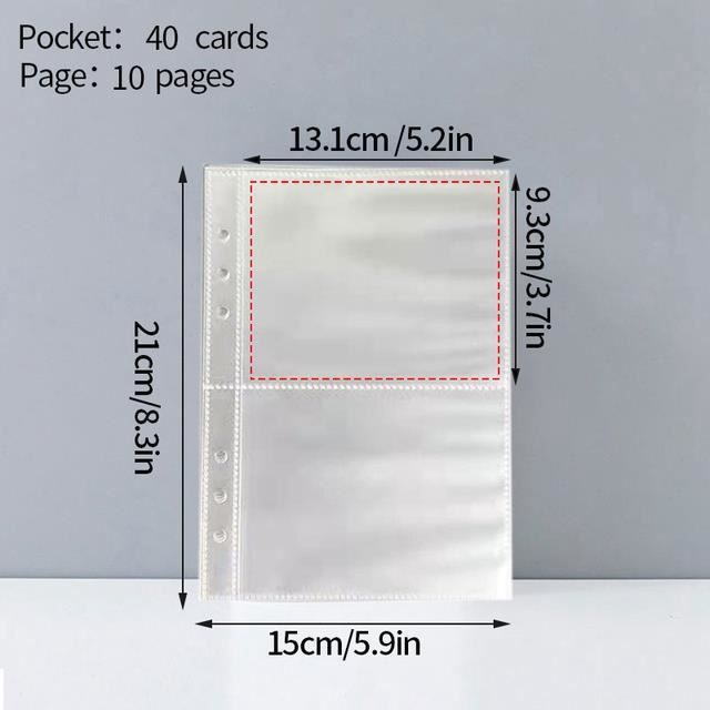 Classeur Cartes Photo Kpop Sans PVC - 200 Pochettes, 6 Anneaux, Format A5, Blanc Papillon, Pour Collection BTS, TXT...