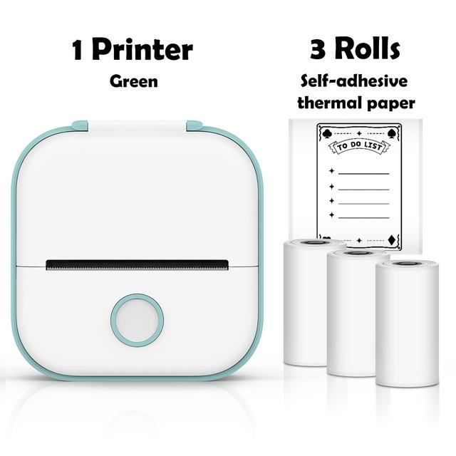 IMPRIMANTE,Green Printer--Phomemo T02 Mini imprimante de poche
