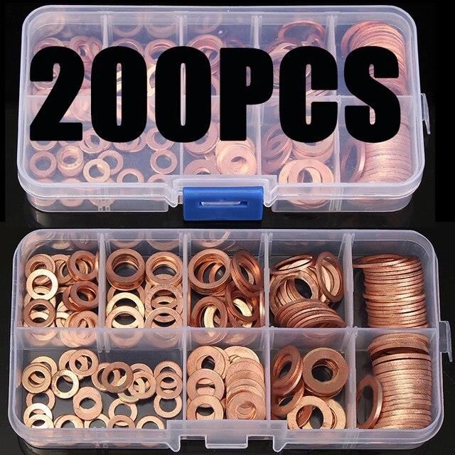 Kit De 100 Pièces De Rondelles/joints En Cuivre - Pour L'industrie Automobile - Neuf Avec Boîte