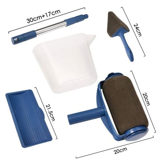 Kit De Peinture 19 Pièces - Tout En Un - Rouleau De Peinture Murale