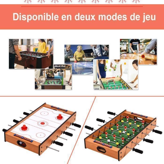 COSTWAY 14 En 1 Baby-Foot Avec Billard & Hockey & Bowling