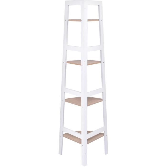 4 Étages Étagère D'Angle Meuble D'Angle Rangement Meuble De Rangement