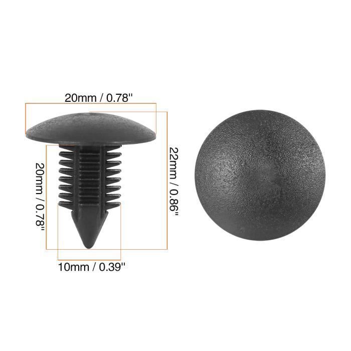 100 Pièces Rivet Clips Plastique Clips D'Aile En Plastique Universels Clips Voiture Attaches De